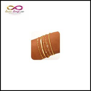 Adjustable 14K Gold Plated Minimalist Chain Bracelet for Everyday Wear